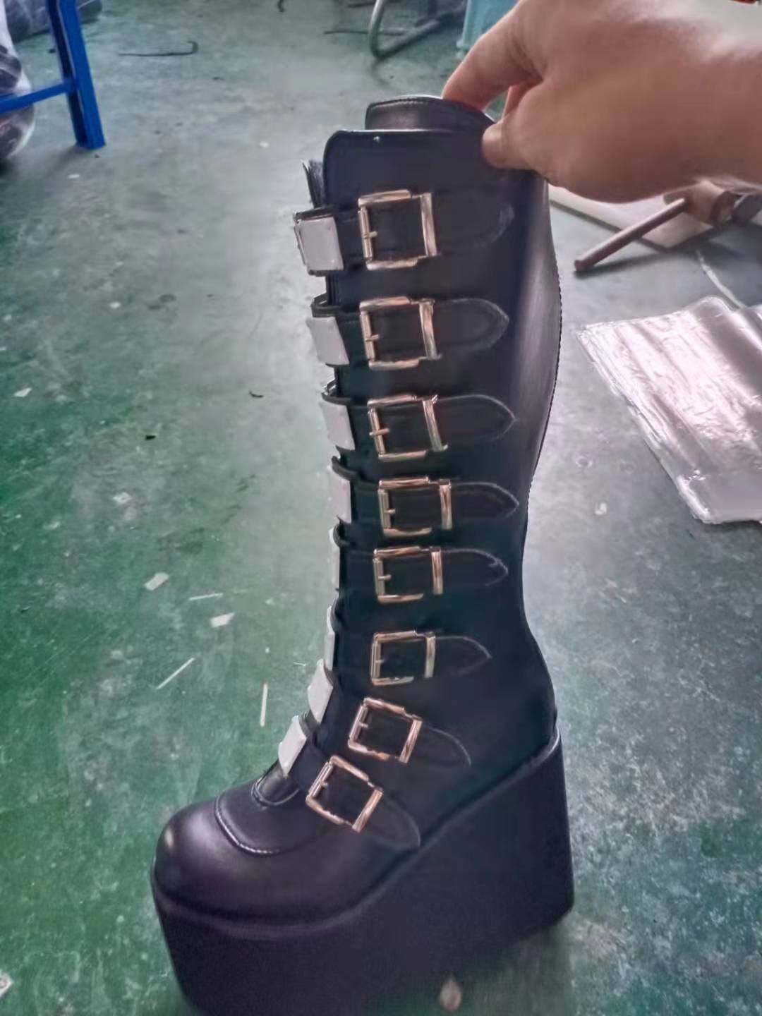 Knee High Buckle Boots