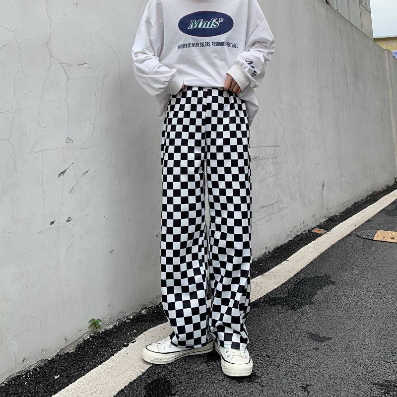 Checkered Pants Black and White